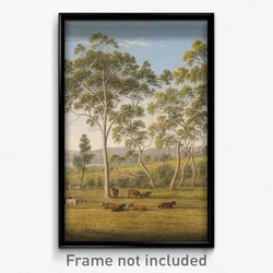 John Glover - Mr Robinson's house on the Derwent, Van Diemen's Land