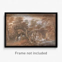 Thomas Gainsborough - Hilly Landscape with Figures Approaching a Bridge