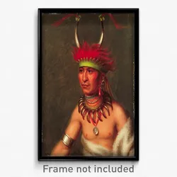 Charles Bird King - Monchousia (White Plume), Kansa