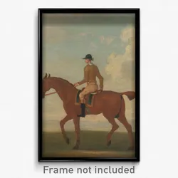 James Seymour - One of Four Portraits of Horses - a Chestnut Racehorse with Jockey Up- walking to the left; jockey i...