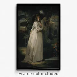 George Morland - Portrait of a Girl in a Garden