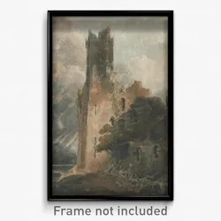 John Sell Cotman - A Castle Tower (Caernarvon Castle)
