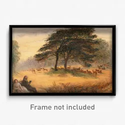 James Smetham - Lovers in Richmond Park (Windsor Park)