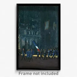 George Luks - Blue Devils on Fifth Avenue