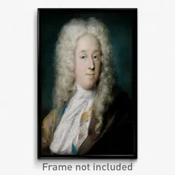 Rosalba Carriera - A Gentleman in a Gold Patterned Coat and Violet-Brown Cape