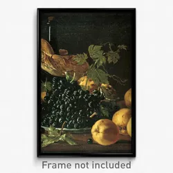 Luis Meléndez - Still Life with Bread, Apples, Grapes and a Bottle