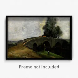 Attrib. Jean-Baptiste-Camille Corot - Le vieux pont