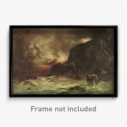 Petrus van der Velden - Storm at Wellington Heads