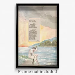 William Blake - The Poems of Thomas Gray, Design 83, "The Descent of Odin."