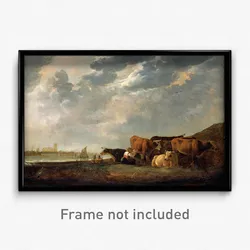 Cuyp, Aelbert - Cattle near the Maas, with Dordrecht in the distance