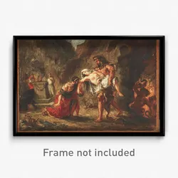 Ferdinand-Victor-Eugène Delacroix - Hercules and Alcestis
