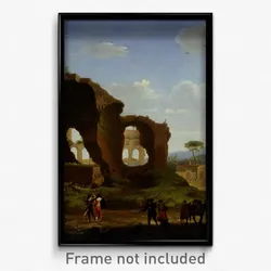 Herman van Swanevelt - A Roman View of the Ruins of the Temple of Venus and Rome with the Colosseum and the Arch of Constan...