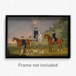 Francis Sartorius - John Corbet, Sir Robert Leighton and John Kynaston with their Horses and Hounds