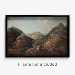 Peter Tillemans - The Battle of Glenshiel 1719. Figures probably include Lord George Murray, c 1700 - 1760; Rob Roy MacGregor, 1671 - 1734; and General Joseph Wightman, d. 1722