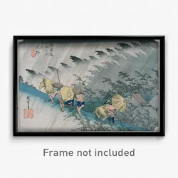 Utagawa Hiroshige (the first) - Shono from the Fifty-three Stations on Tokaido Highway, Hoeido version