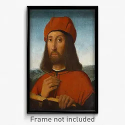 Antonello de Saliba - Portrait of a Man with Red Beret and Book