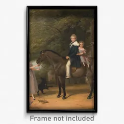 Henry Barraud - Children with Horse and Dog