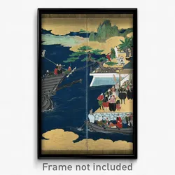 Attributed to Kano Sanraku - Important Cultural Property Namban Screens