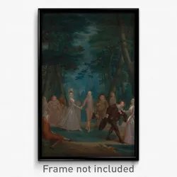 Marcellus Laroon the Younger - Scene in a park, with figures from the Commedia dell'Arte