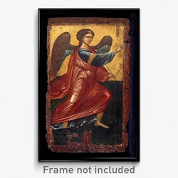 Greek, Late Byzantine - The Archangel Gabriel, from an Annunciation scene on the King's Door of an iconostasis