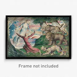 William Blake - Dante running from the three beasts