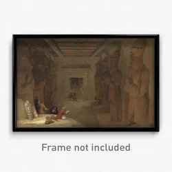 David Roberts - The Hypostyle Hall of the Great Temple at Abu Simbel, Egypt