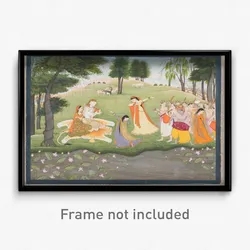 Attributed to Khushala, Indian, active late 18th century - The Gods Sing and Dance for Shiva and Parvati
