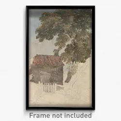 David Cox - Cottage and Trees