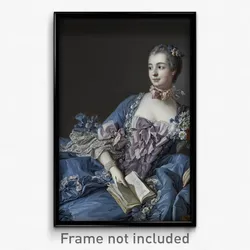Attributed to Francois Boucher - Madame de Pompadour (Jeanne-Antoinette Poisson, 1721 - 1764)