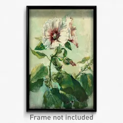 John La Farge - Study of Pink Hollyhocks in Sunlight, from Nature