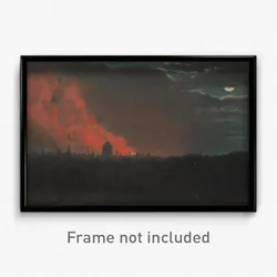 John Constable - Fire in London, Seen from Hampstead
