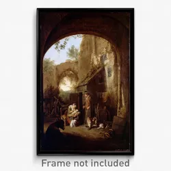 Dusart, Cornelis - Figures in the Courtyard of an Old Building