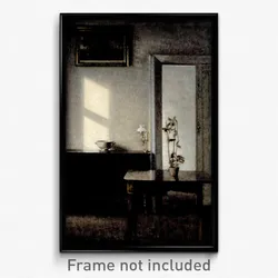 Vilhelm Hammershöi - Interior with potted plant on card table, Bredgade 25