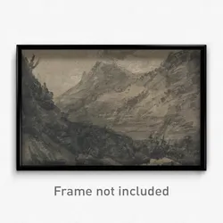 Alexander Cozens - Mountainous Landscape