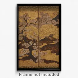 Blossoming cherry trees
