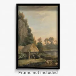 George Stubbs - Two Gentlemen Going a Shooting, with a View of Creswell Crags, Taken on the Spot