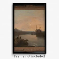 Joseph Mallord William Turner - Harlech Castle, from Twgwyn Ferry, Summer's Evening Twilight