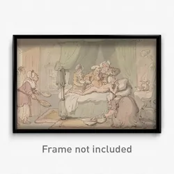 Thomas Rowlandson - 'The Doctor is so Severely Bruised that Cupping is Judged Necessary'