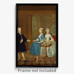 A Family Being Served with Tea
