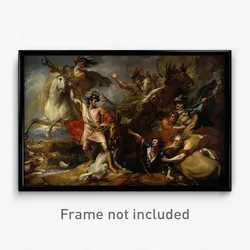 Benjamin West - Alexander III of Scotland Rescued from the Fury of a Stag by the Intrepidity of Colin Fitzgerald ('The Death of the Stag')