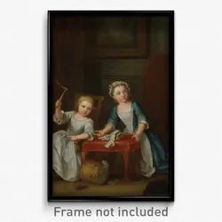 Joseph Francis Nollekens - Children at Play, Probably the Artist's Son Jacobus and Daughter Maria Joanna Sophia
