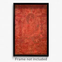 Padmasambhava, 18th-century painting from Tibet, red ground mineral pigment on cotton (cropped).jpg