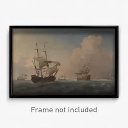 Willem van de Velde the Younger - English Warships Heeling in the Breeze Offshore