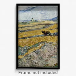 Vincent van Gogh - Enclosed Field with Ploughman