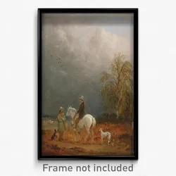 Edmund Bristow - A Traveller and a Shepherd in a Landscape
