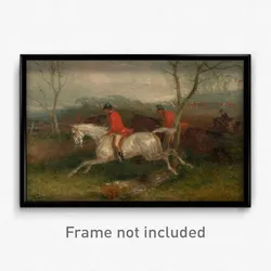 William J. Shayer - Foxhunting- Coming to a Fence (Full Cry)