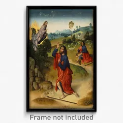 Attributed to Dierick Bouts the Elder, Netherlandish (active Louvain), first securely documented 1447, died 1475 - Moses and the Burning Bush, with Moses Removing His Shoes