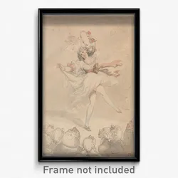 Thomas Rowlandson - Female Dancer with a Tambourine