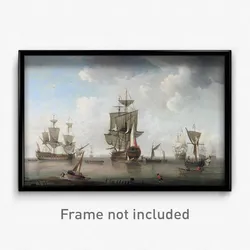 Charles Brooking (attributed ) - Men of War in Harbour