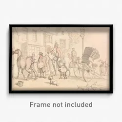 Thomas Rowlandson - Scene outside the Half-Moon Inn